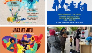 Collage of upcoming event posters