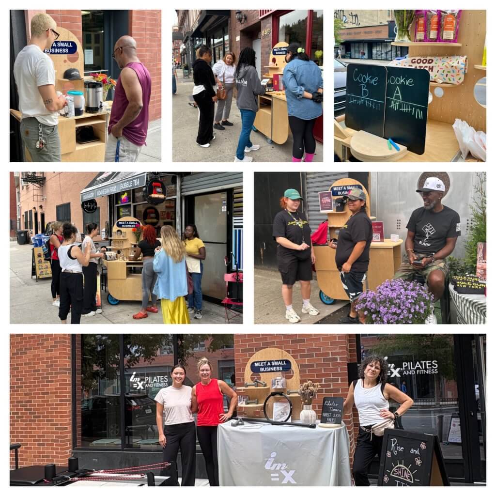 Photo collage of scenes from Demo Day on Fulton Street